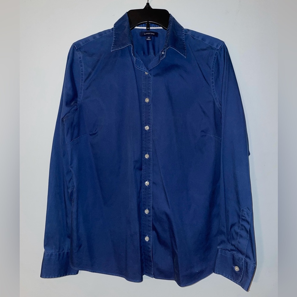 Lands’ End Women’s Long-sleeve Button-up Oxford Shirt